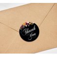 thumbnail image 3 of Darling Souvenir 45 Black Pcs Round Floral Thank You Stickers DIY Envelope Seals-1.6 Inches, 3 of 4
