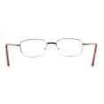 thumbnail image 2 of Lunettes de Lecture Classiques Emblématiques Papa Mode Étroites Rectangulaires Ajustées Or +3,5, 2 of 4