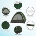 thumbnail image 4 of Water Resistant, Removable Rain Fly & Carry Bag- Easy Set Up-Great for Camping, Hiking & Backpacking, Green, 4 of 9