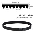 thumbnail image 2 of Unique Bargains 187J8 PJ V-Ribbed Belt, EPDM Industrial Transmission Serpentine Belt, 2 Packs, 2 of 5