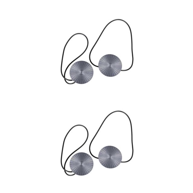 yingyy 1/2/3/5 2 Pieces Curtain Tieback Round Polyester Replacement Simple Style Household Kitchen Sunshade Drape Fixing Fastener Grey 2PCS