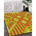 thumbnail image 3 of Ahgly Company Tapis d'Intérieur Rectangulaire Transitionnel Orange Rouge Orange Lavable à la Machine, 5 Pieds x 8 Pieds, 3 of 7