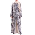 thumbnail image 1 of Women Embroidered Sequins Muslim Dress Abaya Islamic Jilbab Cardigan Long Robe, 1 of 8