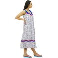 thumbnail image 3 of Bimba Robe de Nuit Mi-Mollet en Coton Sans Manches pour Allaitement, 3 of 8