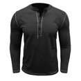 thumbnail image 2 of RXIRUCGD Blouse à Manches Longues Col Rond pour Hommes, Noir, Taille : S, 2 of 5