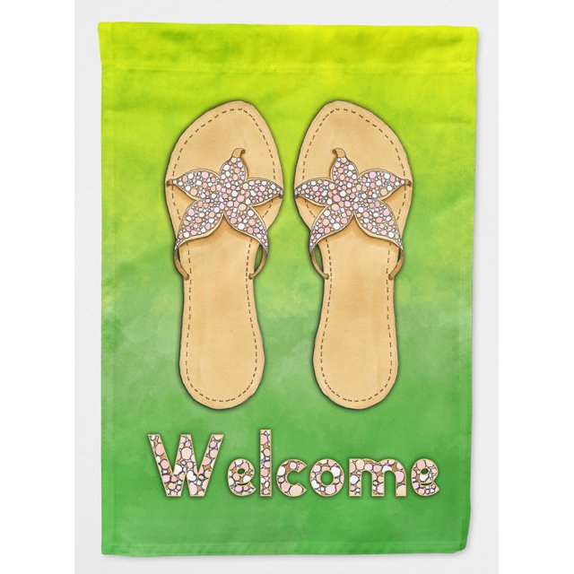 Carolines Treasures BB7454GF Flip Flops Welcome Garden Size Flag