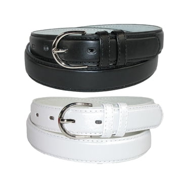 CTM® Leather 1 1/8 Inch Dress Belt (Pack of 2 Colors) (Women's)