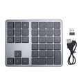 thumbnail image 2 of Pavé Numérique BT, Pavé Numérique Sans Fil Rechargeable, Clavier Externe 35 Touches pour Ordinateur Portable PC Tablette, Mode BT Sans Fil Double, 2 of 7
