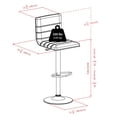 thumbnail image 4 of Tabouret pivotant réglable Winsome Holly, noir et expresso, 4 of 4