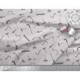 thumbnail image 2 of Soimoi Gray Poly Georgette Fabric Square & Tools Hardware Print Sewing Fabric Yard 52 Inch Wide, 2 of 5