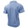 thumbnail image 5 of Styesk T Shirts for Man Fashion Solid Color Leisure Versatile Motion Button T-shirt Lapel Top, 5 of 5