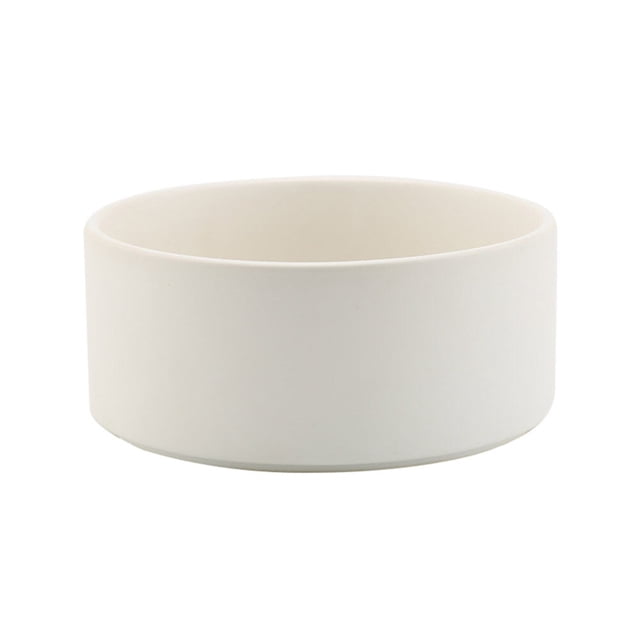 Ceramic Bowl Creative Salad Bowl Porcelain Dessert Saucer Fruit Bowl Tableware (White)