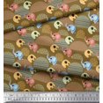 thumbnail image 3 of Soimoi Moss Georgette Fabric Cute Elephant Kids Print Fabric by The Yard 42 Inch Wide, 3 of 3