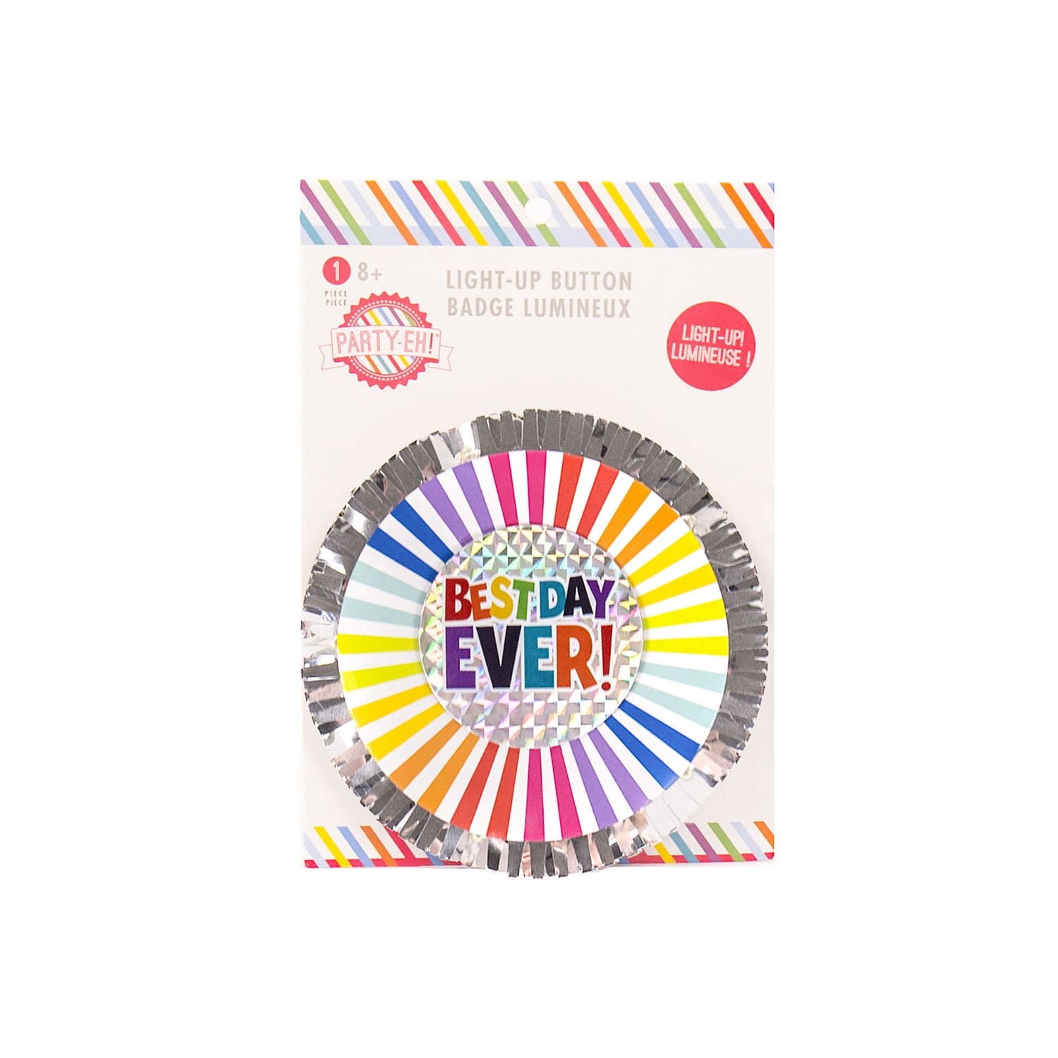 Party Eh! Badge lumineux “Journée sensationnelle” par Horizon Group USA