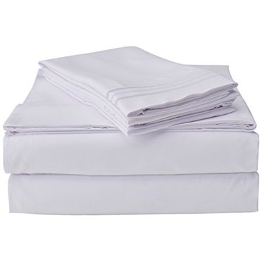 Elegant Comfort 1500 Thread Count Wrinkle and Fade Resistant Egyptian Quality Ultra Soft Luxurious 4-Piece Bed Sheet Set, California King, White