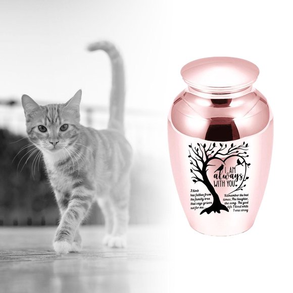 BELOVING Aluminum Alloy Pet Urns Funeral Small Animals Puppy Souvenir Cats Ash Holder Rose Golden