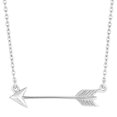 thumbnail image 1 of Sterling Silver Sideways Arrow Necklace, 18, 1 of 1