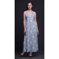 thumbnail image 3 of Bimba Robe Longue Maxi d'Été à Imprimé Floral pour Femme, Col en V, Tenue de Villégiature de Vacances - X-Grand, 3 of 6