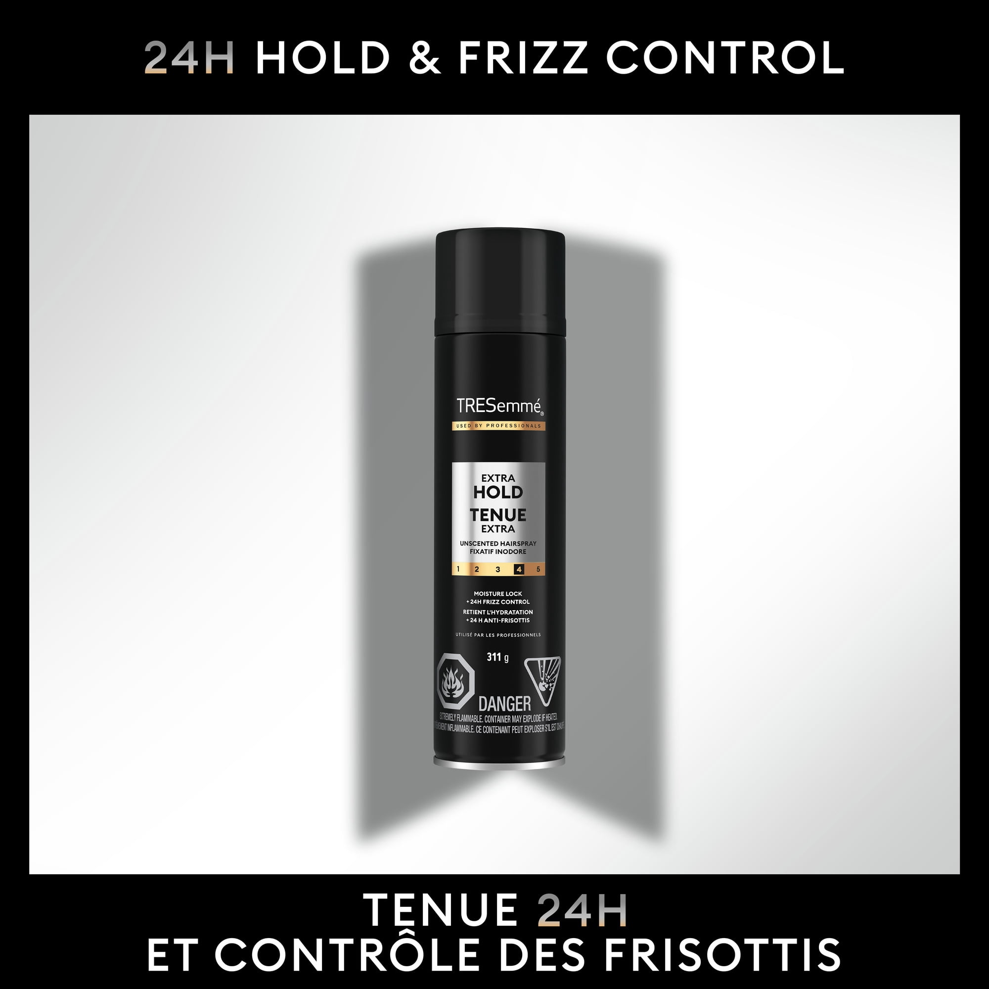 TRESemmé Fixatif Inodore Tenue Extra Retient l'Hydratation, 311 g