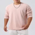 thumbnail image 2 of Loose Fit Crewneck Tops for Men in Solid Color for Spring, 2 of 5