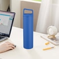 thumbnail image 1 of Stainless Steel Vacuum Insulated Sports Water Bottle, Wide Mouth Thermos Kettle with Leakproof Lid, 600 mL Outdoor Travel, 26.3 x 7 x 7 cm, 1 of 6