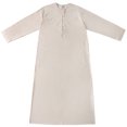 thumbnail image 2 of RXIRUCGD Robe Musulmane pour Homme, Robe Arabe Mi-Longue Style Long, Manches Longues, Col, Poche, Chemise Longue, Mode Décontractée, Beige, Taille : M, 2 of 9