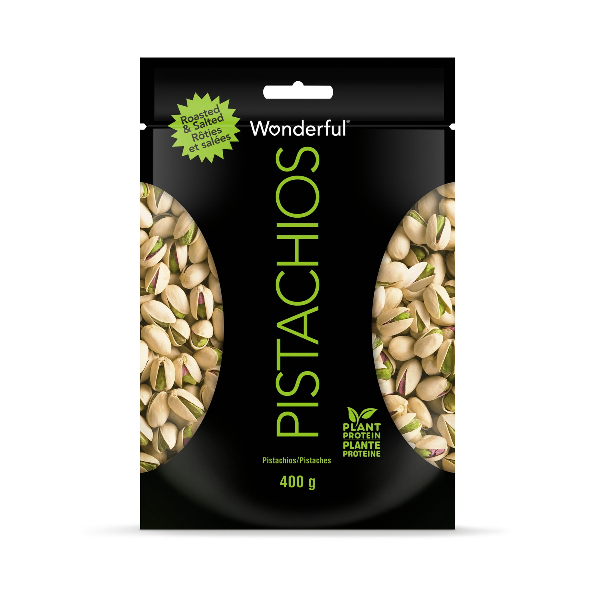 Wonderful Pistachios In-Shell Roasted & Salted Nuts, 400g Resealable Bag 400 G