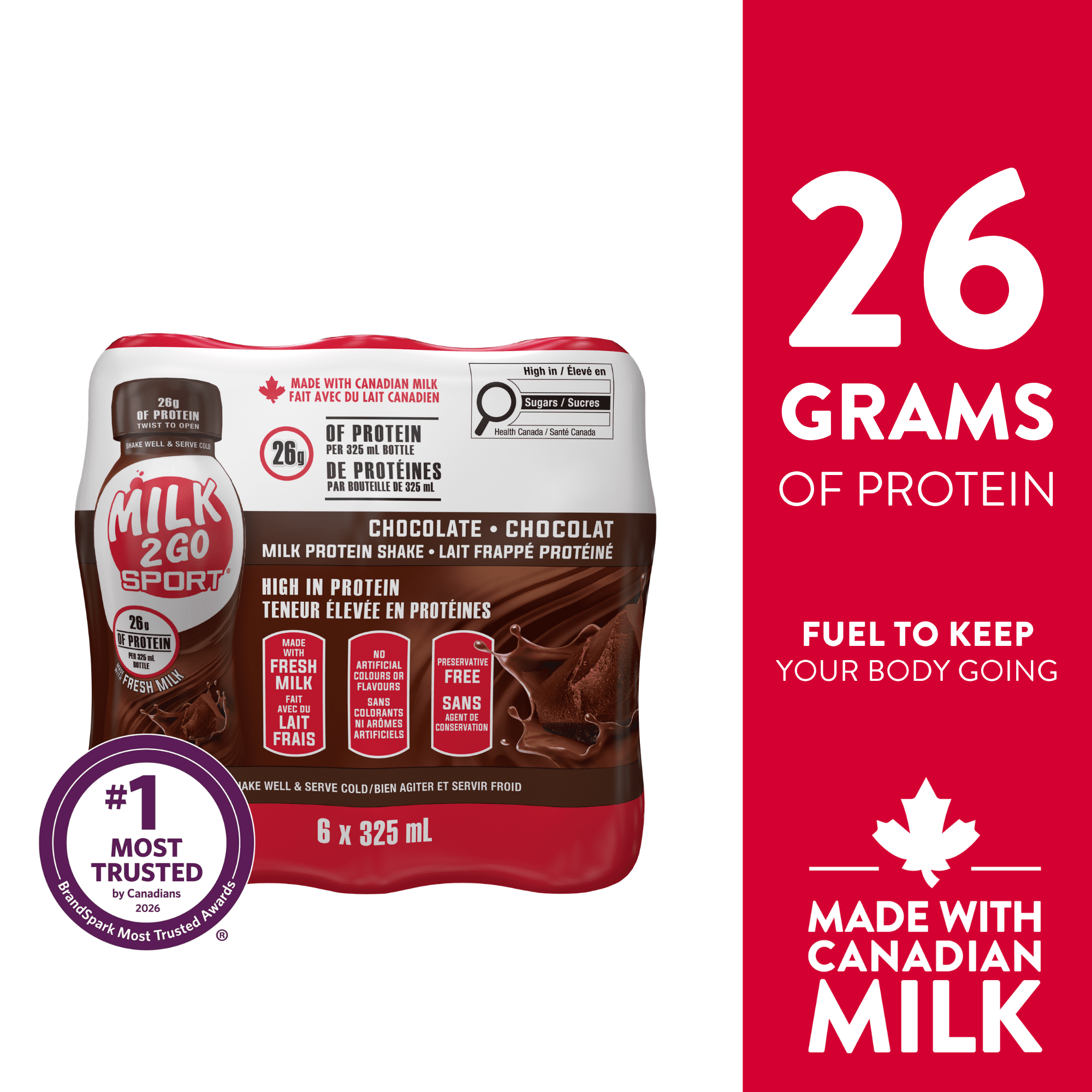 Milk2Go Sport Chocolate Milk Protein Shake