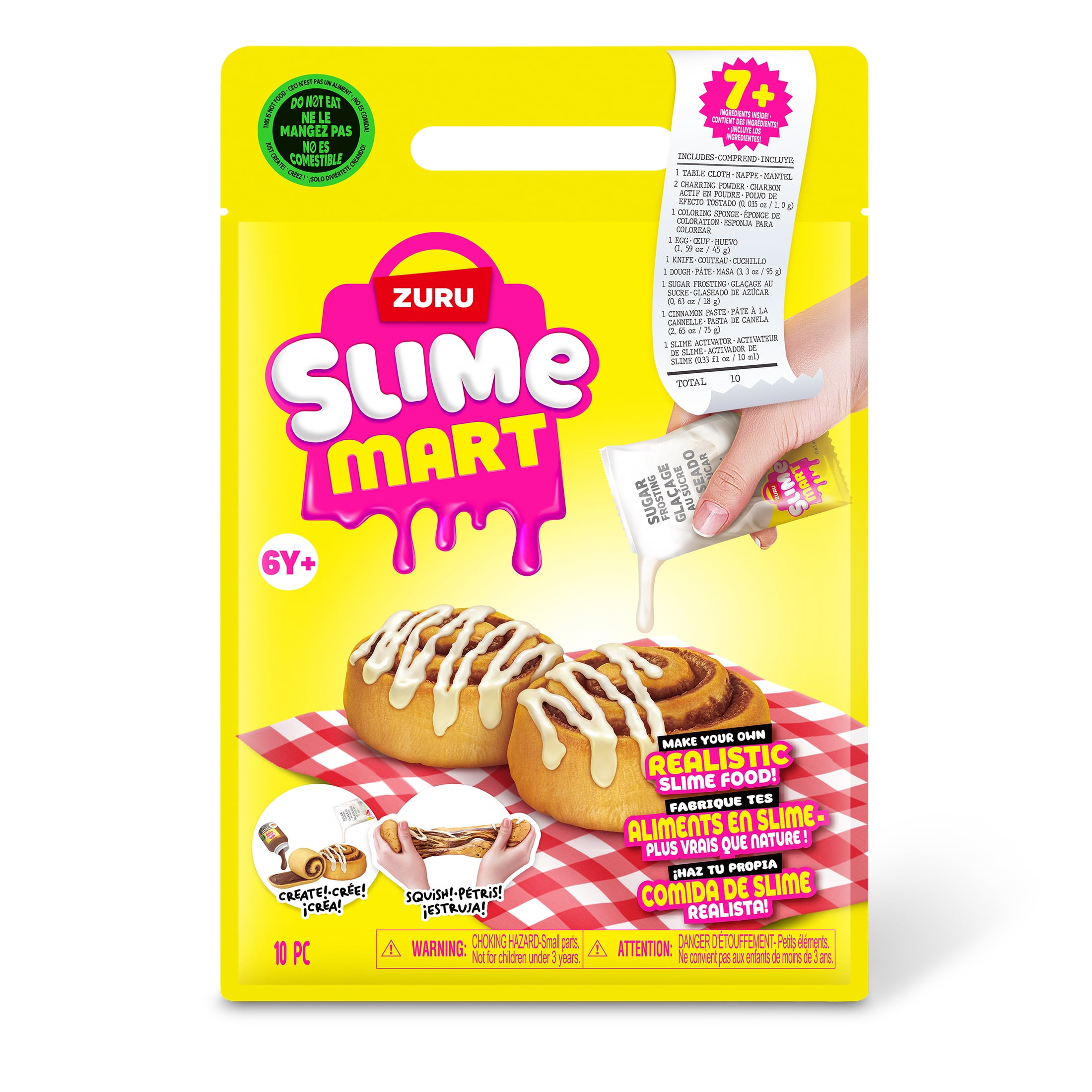 Slime Mart Shopping Bag Cinnamon Rolls by ZURU - Play Food Themed DIY Slime Kit for Kids Ages 6+