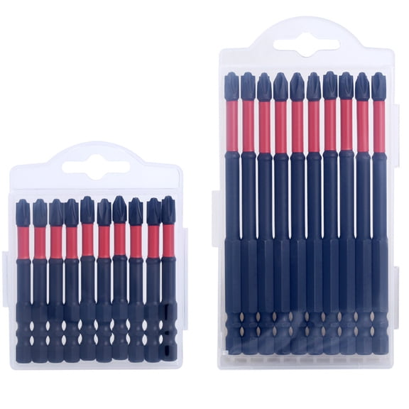 ziyahi Ensemble de Embouts de Tournevis à Impact Magnétique en Alliage d'Aluminium pour Électriciens 10 Pcs FPH2 Perceuse à Corps Hexagonal 1/4 20 au total