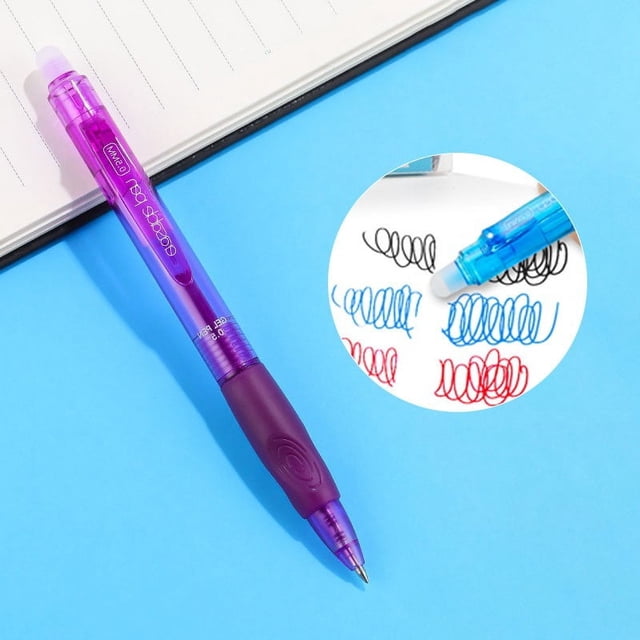 12 Colors Retractable Erasable Gel Pens (0.5mm) Make Mistakes Disappear Premium Comfort Grip For Drawing Writing Planner And School 5ml