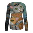 thumbnail image 5 of Hauts pour Femmes Chic Décontracté 2023 Halloween Imprimé Manches Longues Col Rond Chandail à Capuchon Décontracté Hauts Costumes d'Halloween pour Femmes en Liquidation, 5 of 5