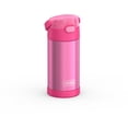 thumbnail image 2 of Thermos Kids Bouteille d'eau isolée sous vide avec paille rabattable, 355 ml, rose, 2 of 8