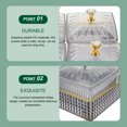 thumbnail image 4 of 1 Ensemble d'Assiettes de Service Divisées avec Plateau Bol de Rangement pour Collations Support pour Fruits Secs, 4 of 6