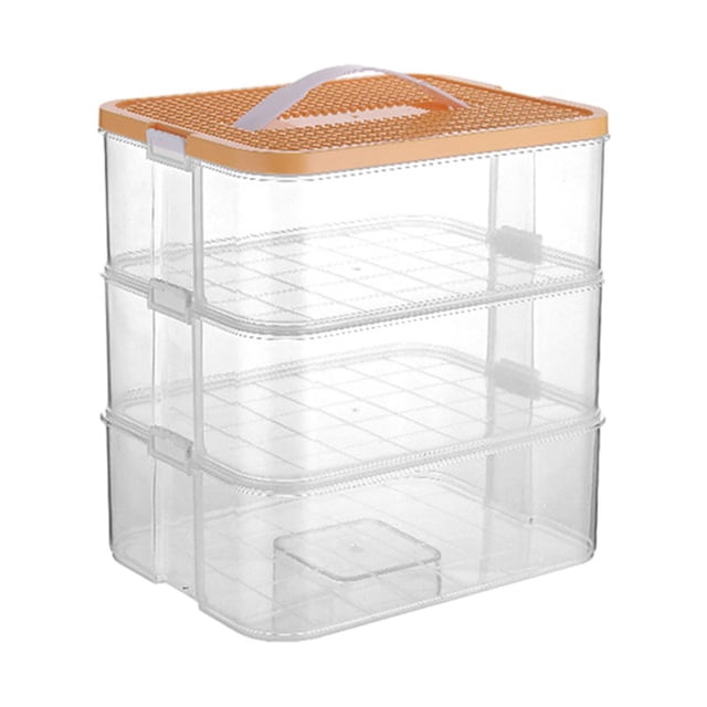 maskred Couvercles de Plaques de Construction Innovants Boîte de Rangement Multifonction pour Enfants avec Couvercle Robuste et Portable Jaune Citron 3 Sans Cloison
