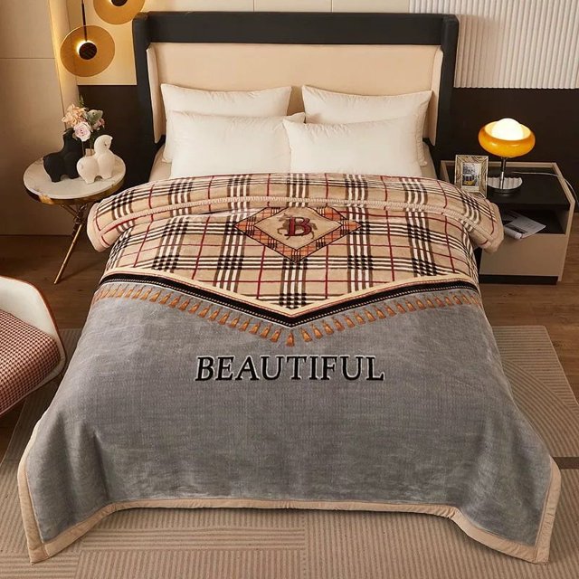 Thickened Raschel Blanket Winter Warm Wedding Blanket Double-sided Fleece Office Nap Blanket Double-layer Blanket Gift Blanket