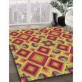 thumbnail image 3 of Ahgly Company Tapis d'Intérieur Lavables à la Machine, Carrés, Transitionnels, Jaunes, Tapis de Zone, 7 Pieds Carré, 3 of 7