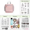 thumbnail image 3 of Trousse de Maquillage de Voyage, Trousse Cosmétique à Mémoire Tournante avec Multiples Sections de Rangement, 3 of 5