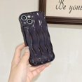 thumbnail image 3 of ORUYROP Designed for iPhone 13 Case,Water Ripple Pattern Curly Wave Frame Soft Cute Phone Cover for Men Women Girls（iPhone 13,Black）, 3 of 7