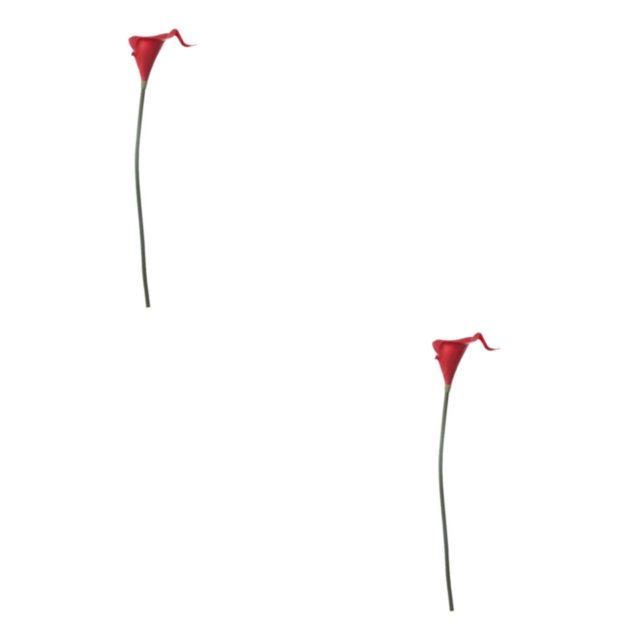 kurtrusly Wedding Decor With Simulated Calla - Choose Variety Of Colors And Styles With High 3D And Simulation Durable PU Big Red 2PCS