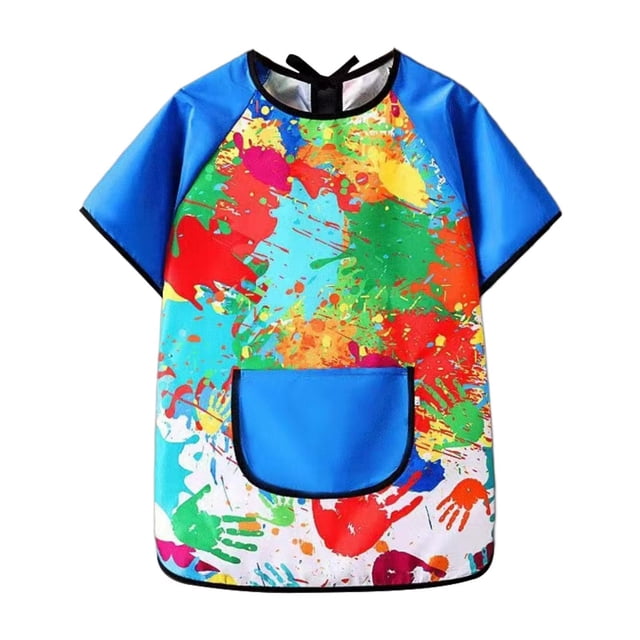 Lipstore Kids Art Smock Children Artist Painting Apron for Art Class Drawing Handwork Blue M