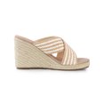 thumbnail image 3 of BLISSFUL STEP Sandales Compensées à Plateforme pour Femmes à Brides Croisées Beige 8,5, 3 of 8