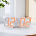 thumbnail image 4 of Aodebiao Led Digital Alarm, 3D Wall Clock Desk Auto Dimming 12/24 Hour Date Temperature Home Decor Control Silent Snooze USB Nightlight Bedroom Living Room Kitchen Office, 4 of 5