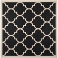thumbnail image 1 of Safavieh Courtyard Tapis Intérieur Extérieur Noir - Carré 4 Pieds, 1 of 1