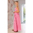 thumbnail image 4 of Women'S Striped Back Smocked Maxi Dress Spaghetti Strap Cut Out Flowy Swing Long Dress Watermelon Red L, 4 of 8