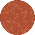 thumbnail image 1 of Ahgly Company Tapis Rond Lavable en Machine Intérieur Transitionnel Orange Rouge Orange, 7 Pieds Rond, 1 of 7