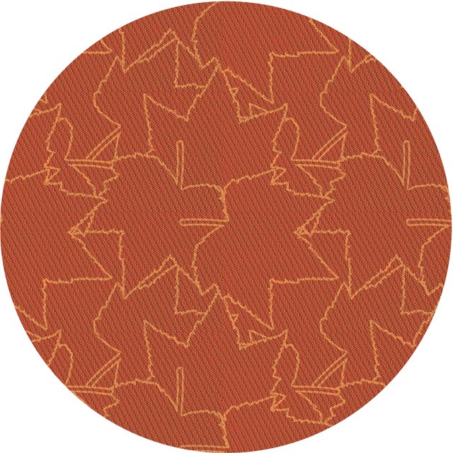 Ahgly Company Tapis Rond Lavable en Machine Intérieur Transitionnel Orange Rouge Orange, 7 Pieds Rond