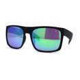 thumbnail image 1 of Mens OG Flat Top Rectangle Gangster Mob Shade Sunglasses Green Mirror, 1 of 4