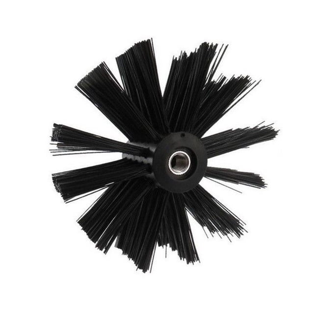 MYG Brosse de Nettoyage pour Conduit de Sécheuse 10cm Tête en Nylon pour Enlever les Peluches de Cheminée Interface Filetée M8 pour Outil de Nettoyage de Conduit de Sécheuse