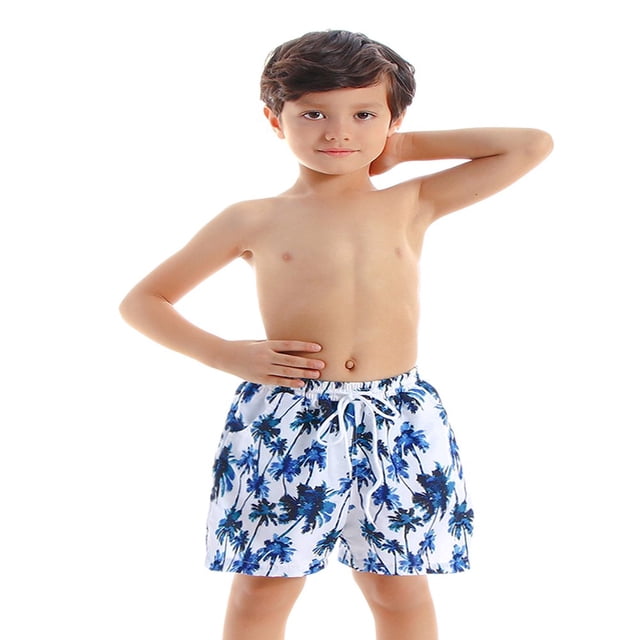 Family Matching Father Son Swim Trunks and Boys Quick Dry Swimwear